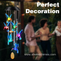 Color-Changing Hummingbird Solar Wind Chimes for Outdoor Use